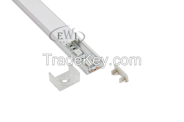 Super slim 8mm 6063 recessed LED aluminum channel profile