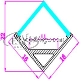 90 degree angle aluminium led extrusion profiles for kitchen or wardrobe lighting