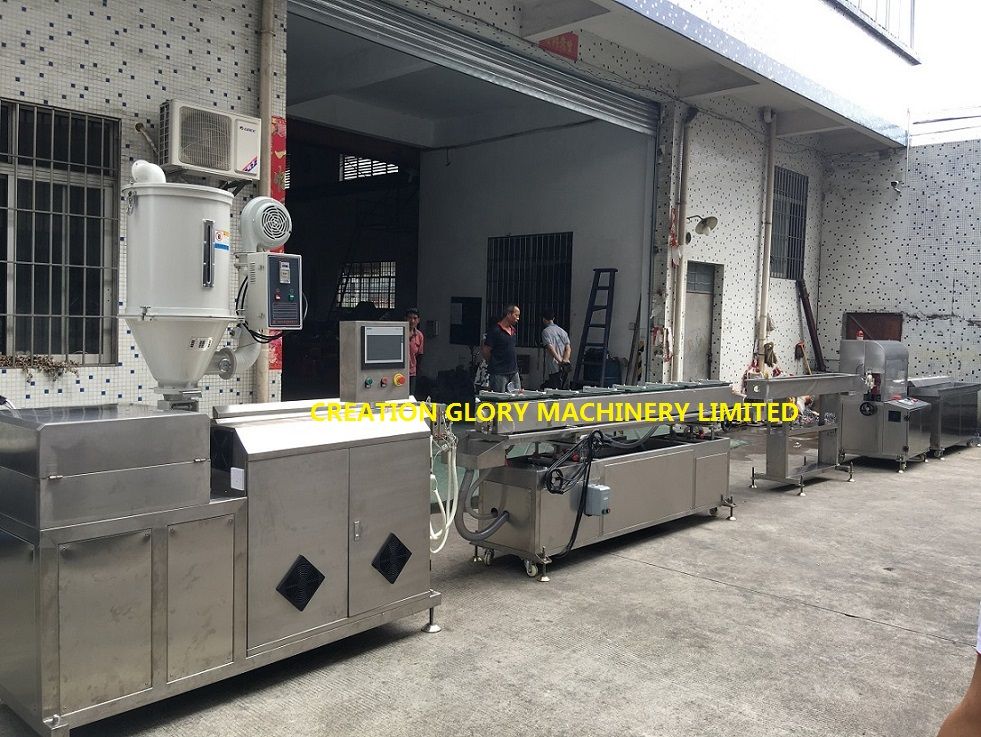 Automatic double layer infusion medical pipe plastic extrusion machine