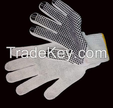 PVC dotted cotton glove