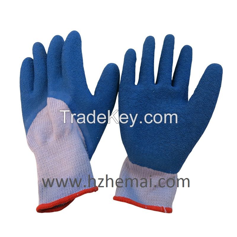 Half coated latex work safety gloves
