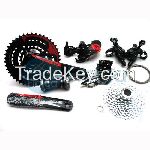 2012 SRAM X9 X.9 MTB Bike Group set 6pcs 10x3 speed red