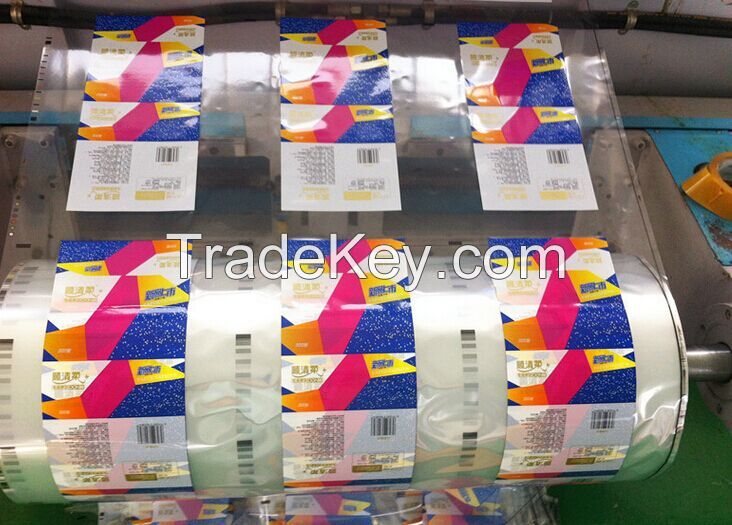 Plastic roll film for tissue paper, toilet paper, hankerchief paper