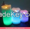 3pcs 7color wick flameless led candle