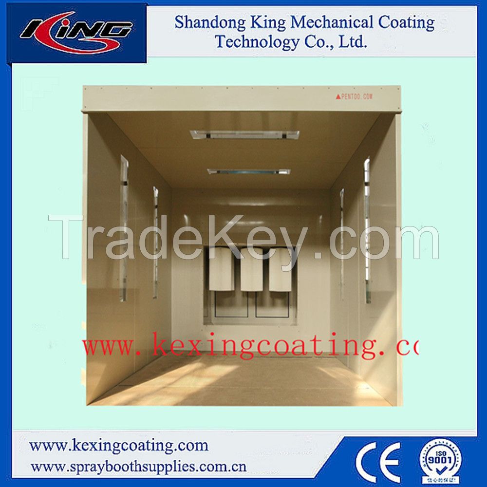 China manual powder coating booth system factory