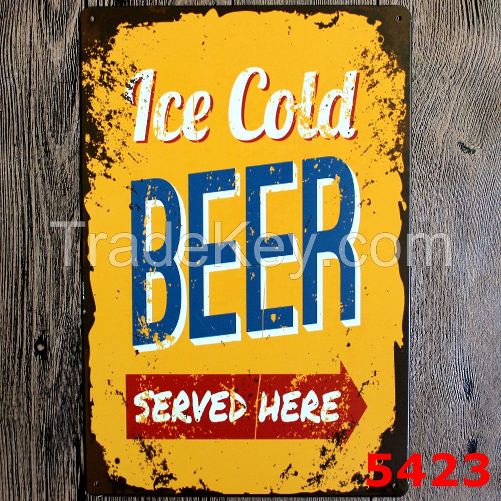 wholesale vintage beer metal tin sign/metal plate board factory supply directly, Shanghai Guchen Craft Co., Ltd.