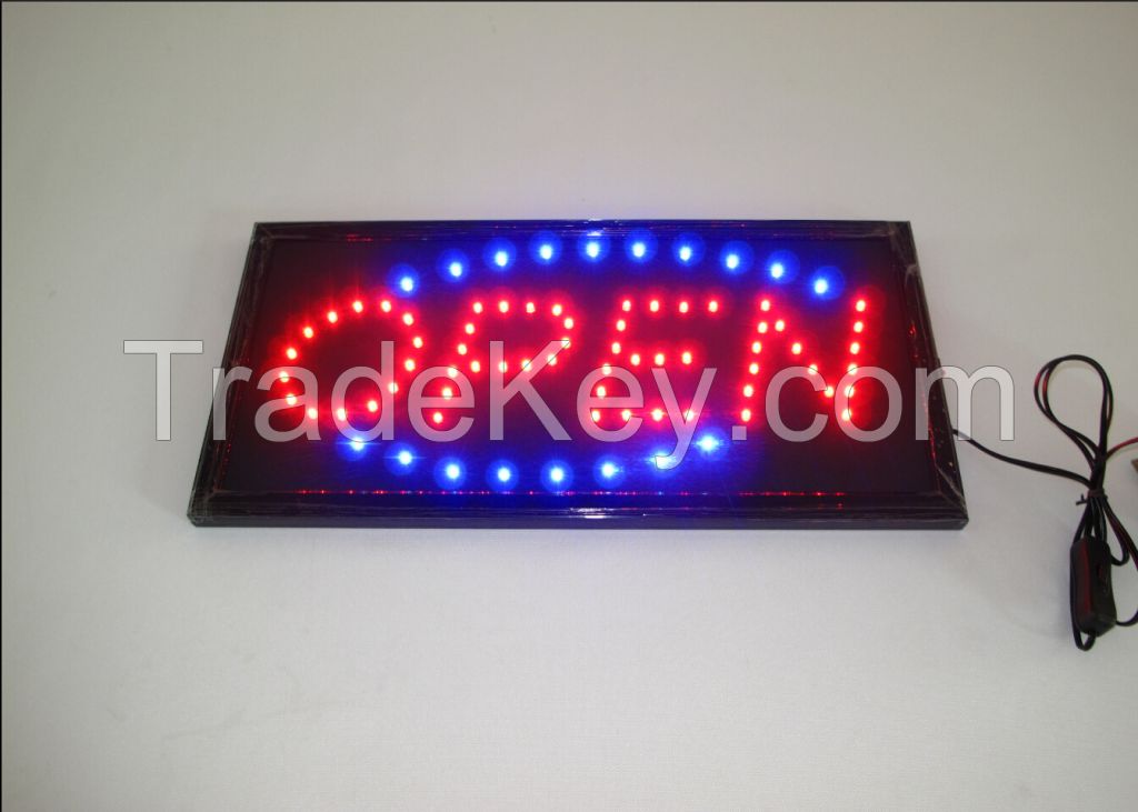 outdoor weatherproof ABS led illuminated shop show open sign