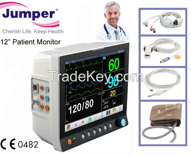 12.1inch 6 parameters touch screen patient monitor CE certification for huge sales