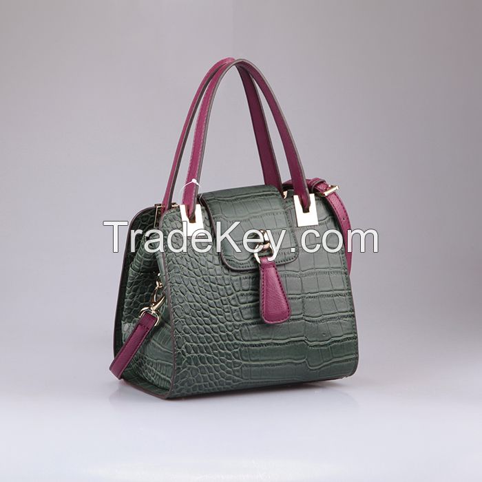 Lady Hangbags Cocodrile PU and Leather Latest Design Manufactory