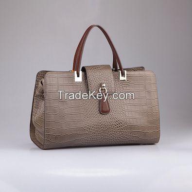 Lady Hangbags Cocodrile PU and Leather Latest Design Manufactory