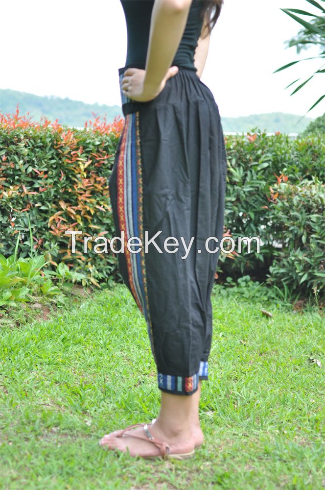 Unisex thai fisherman baggy belly dance HIPPIE BOHO african dashiki baggy HAREM PANTS 2 IN 1 JUMPSUITS PLUS