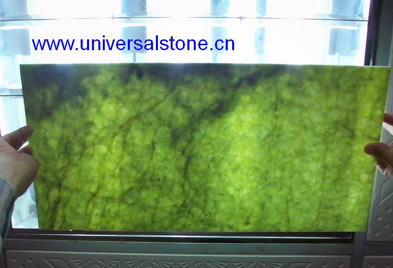 Green Precious stone Glass Panel backlit