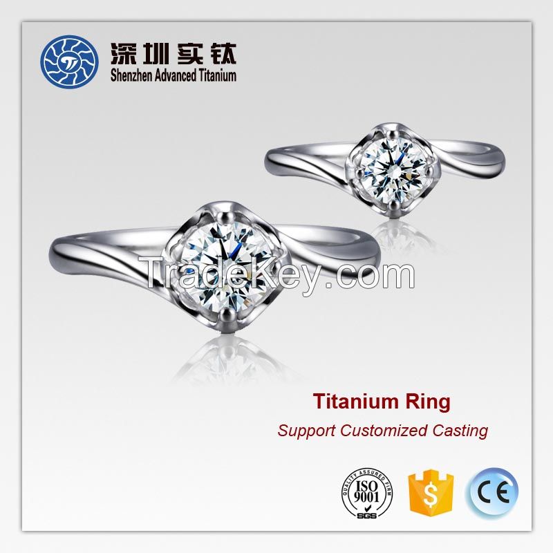 Titanium fashion men women rings casting factory