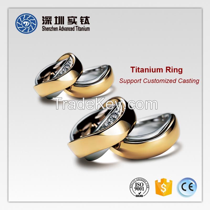 Titanium fashion men women rings casting factory