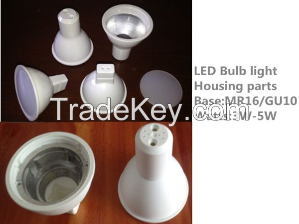 Factory Price 3W aluminum with plastic coated GU10 led bulb body materials