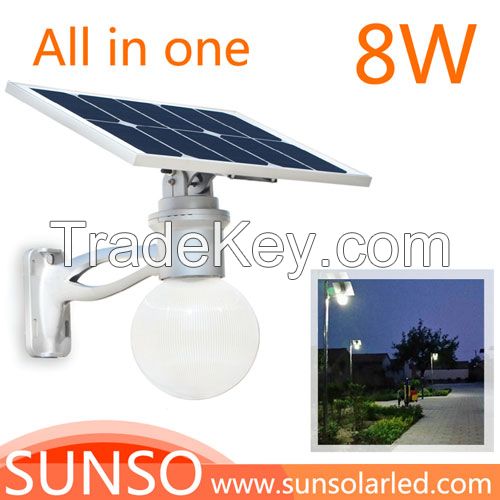 20W All in one solar powered LED Wall mounted, Park, Villa, Village light with motion sensor function