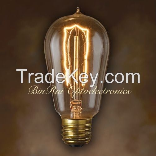 Tungsten Filament  Edison light bulb ST18/ST57