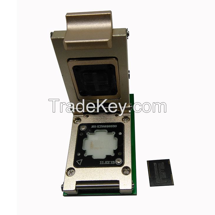 eMCP test Socket with SD interface,Nand flash testsocket,For BGA162,Apply to eMCP size_11.5x13_0.5,aluminium alloy,clamshell