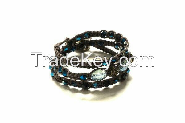 Handmade Ethnic Crystal Wrape Bracelet