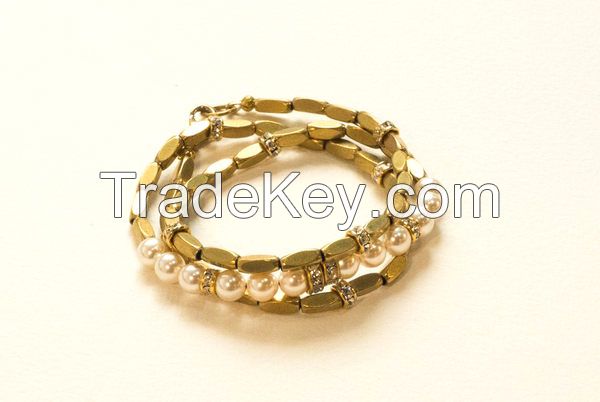 Handmade Fashion Pearls Wrape Bracelet