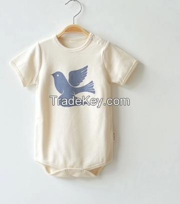 100% organic cotton baby onesie short sleeves certified by GOTS &amp;amp; OCS100