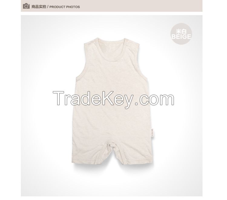 organic short romper for baby very soft double jersey fabric pure nature