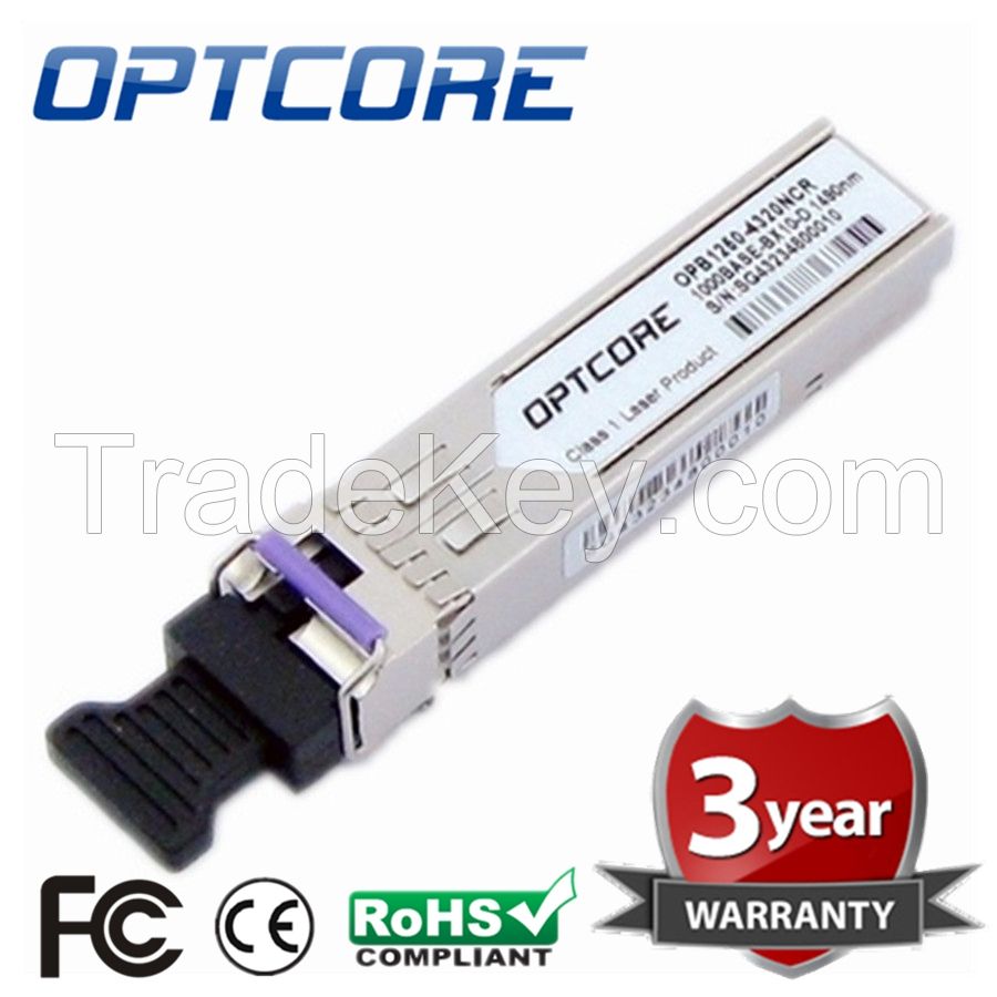 OC3/STM-1/155M 80km LC/SC connector SMF BIDI SFP 1550/1310nm BIDI SFP transceiver