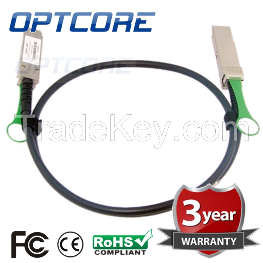 40GBASE-CU QSFP+ to QSFP+ direct-attach copper cable (DAC,passive),3m