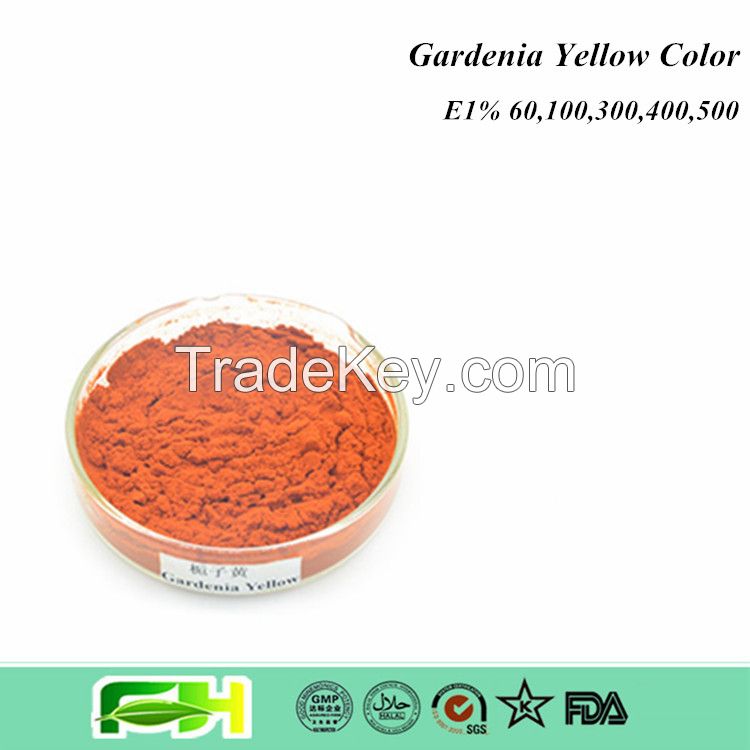 Pure Natural Gardenia Yellow Extarct Edible Colorant Gardenia Yellow