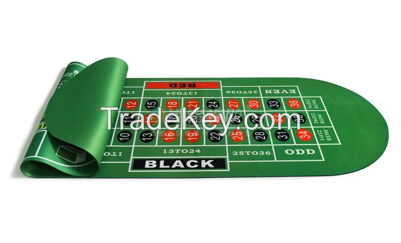 Multi-Game Poker Mat Full Coverage Printed Gambling Mat