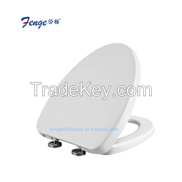 Eco-friendly PP with metal hinge decorative toilet lid covers -1055