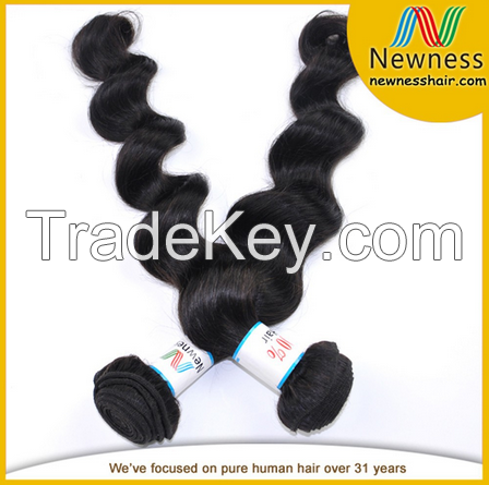 Wholesale 100% Unprocessed Virgin indian hair/Malaysian Hair/18inch brazilian hair loose wave hair extensions