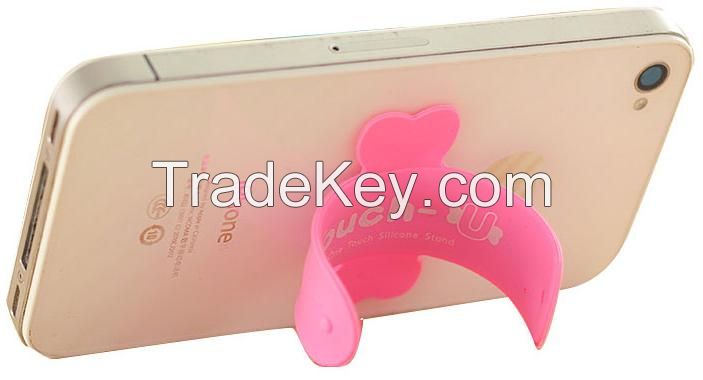 promotional gift sticky one touch u silicone mobile phone stand