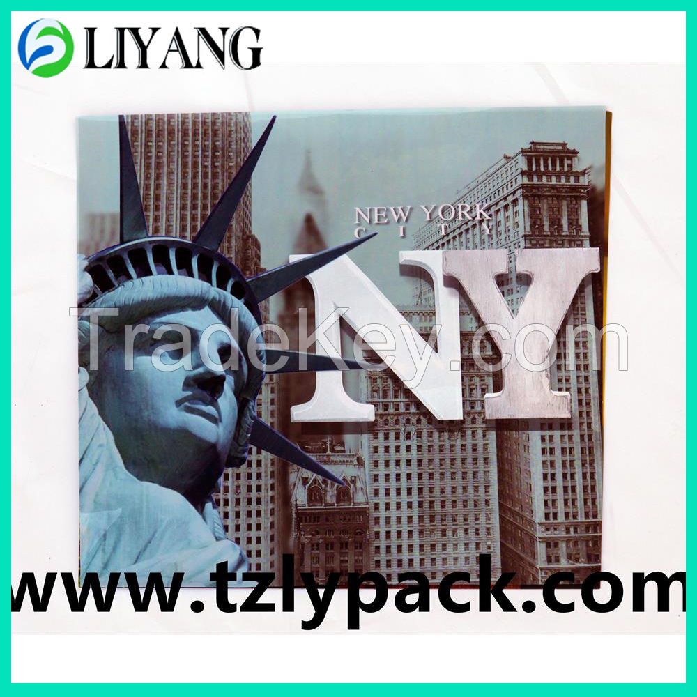 2015 new design Heat transfer/in mould label for box,iml, the Statue of Liberty