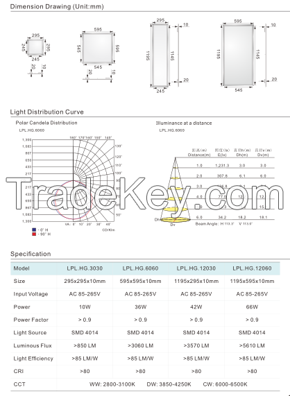 Traditional Fluorescent Panel Light