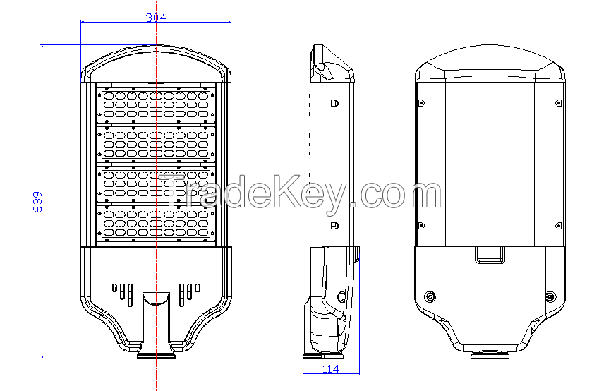 150 Watts Qinteda LED Street Lights with Die-Casting Aluminium Housing