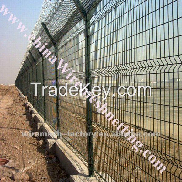 Hebei Airport Access Control galvanized applied Fence made in china/cu