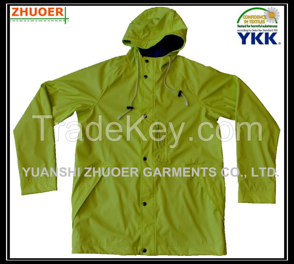 Men's PU Rain Coat - Jacket and Pant