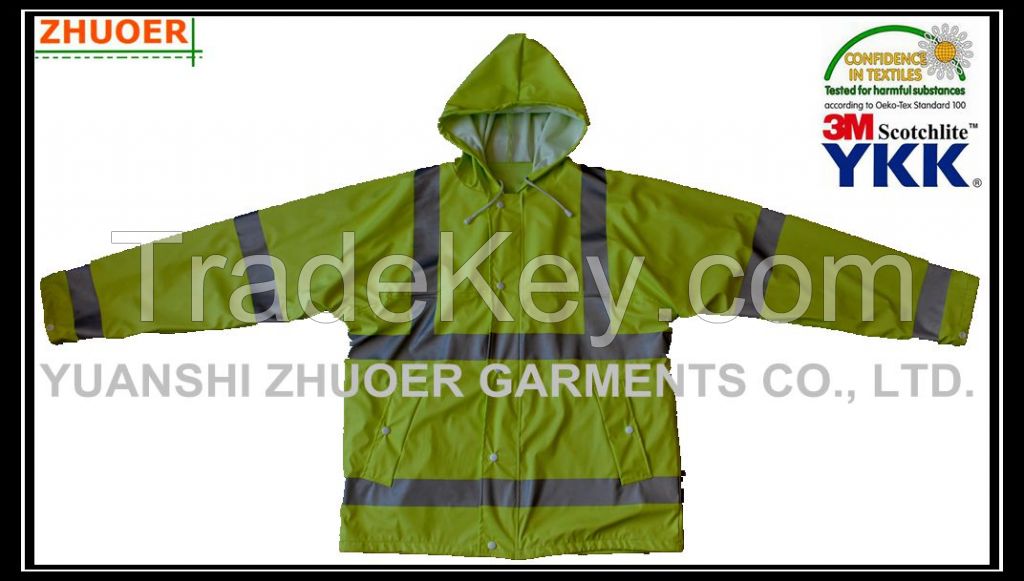 Men's PU Rain Coat - Jacket and Pant