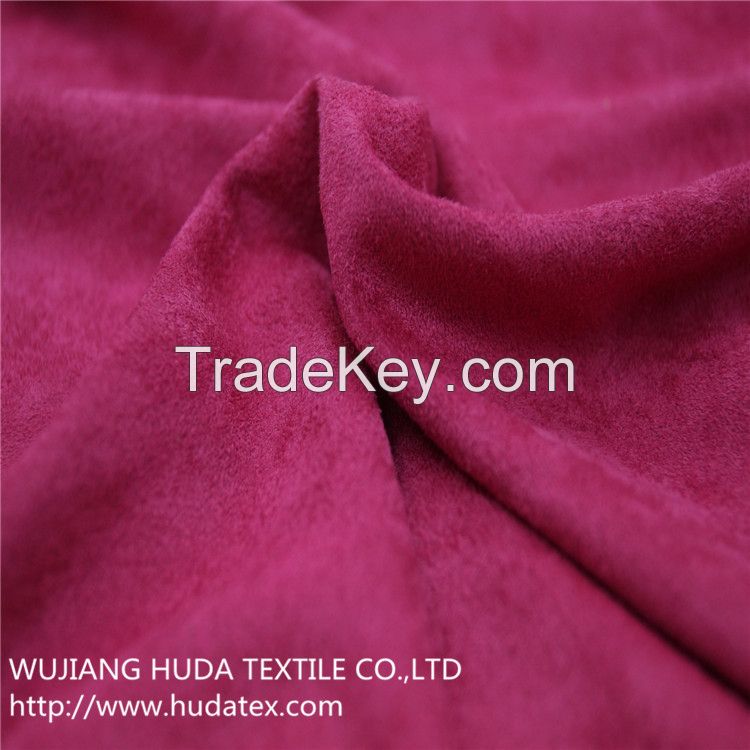 colorful Suedette/faux suede fabric 100%polyester wholesale