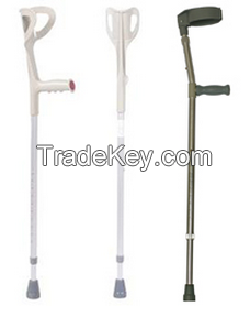 medical Aluminum Elbow Crutch price with rubber crutch tips