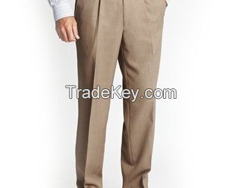 Solid Beige Formal Corporate Trousers Uniform Suppliers Usa