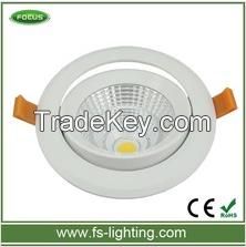 low price high lumen adjustable cob 15w led downlight round white