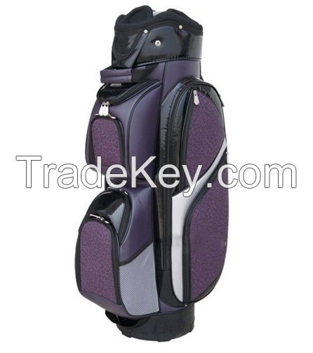The new design and high quality of purple PU leather golf bag
