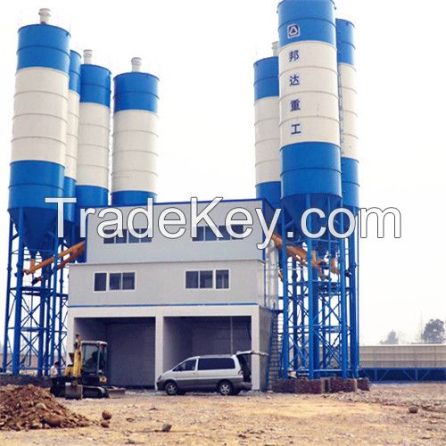 twin shafts mixer concrete batching plant mobile