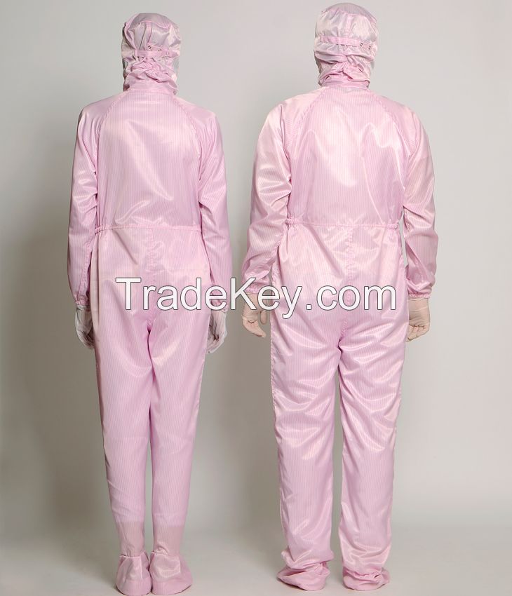 esd antistatic cleanroom suit/ working garments/ workwear with hood an
