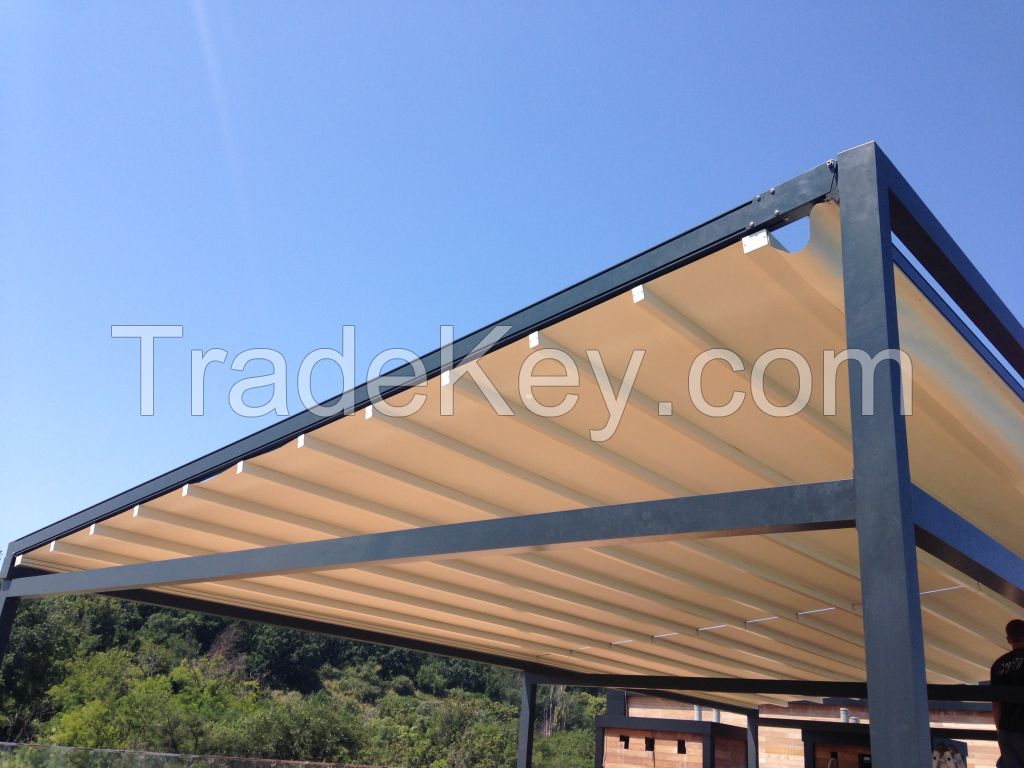 Aluminum Pergola awning M-OCEAN with automatic PVC roof