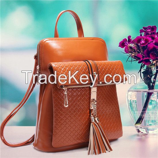  Fashion Vintage Tassels Backpack Portable Female Shoulder Bag