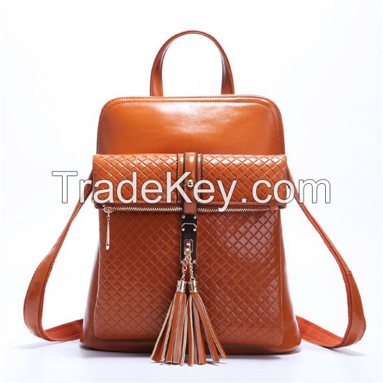  Fashion Vintage Tassels Backpack Portable Female Shoulder Bag