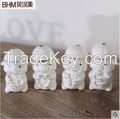  ceramic pig models for lover present or house deco